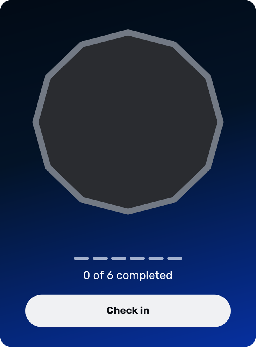 Habit Mandala check-in and completed-day states